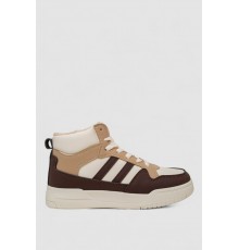 Кросівки жіночі зимові на хутрі, колір бежево-коричневий, 248RAD400