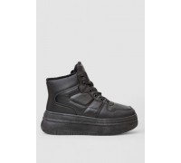 Кроссовки женские зимние на меху, цвет черный, 248RAM015