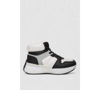 Кросівки жіночі зимові на хутрі, колір біло-чорний, 248RXM17-86