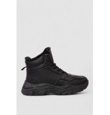 Кросівки жіночі зимові на хутрі, колір чорний, 248RDM11