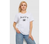 Футболка жіноча з принтом, колір білий, 244R2005