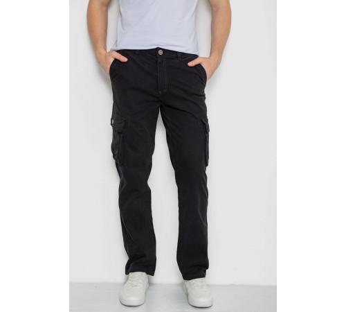 Штаны мужские с карманами, цвет черный, 244R2078