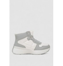 Кросівки жіночі зимові на хутрі, колір біло-сірий, 248RXM16