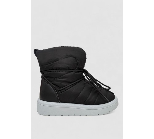 Дутики жіночі зимові на хутрі, колір чорно-сірий, 248RFM500