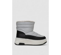 Дутики жіночі зимові на хутрі, колір чорно-сірий, 248RAM018