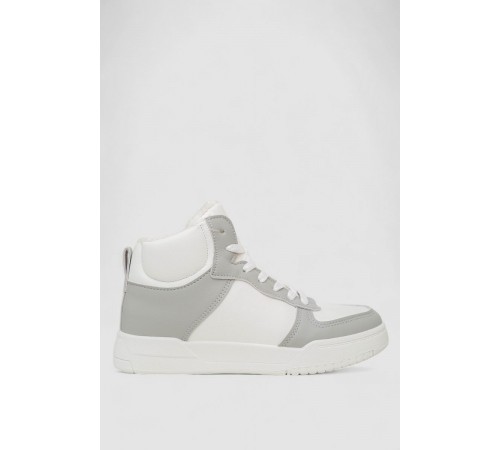 Кросівки жіночі зимові на хутрі, колір біло-сірий, 248RAD300