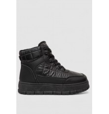 Кросівки жіночі зимові на хутрі, колір чорний, 248RBL3