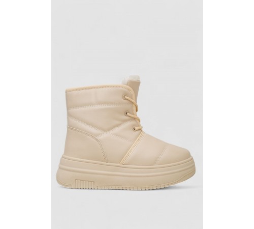 Черевики зимові жіночі на хутрі, колір бежевий, 248RAM017