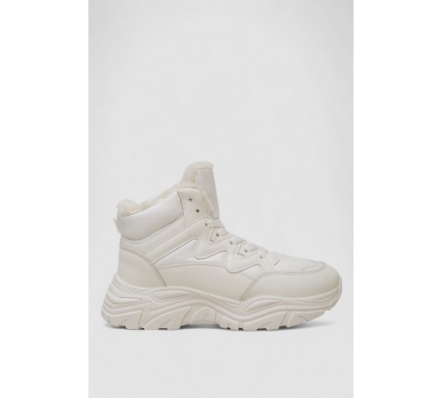 Кросівки жіночі зимові на хутрі, колір білий, 248RDM01