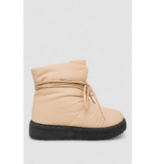 Дутики жіночі зимові на хутрі, колір бежево-чорний, 248RFM600