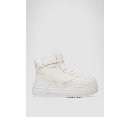 Кросівки жіночі зимові на хутрі, колір білий, 248RAM04