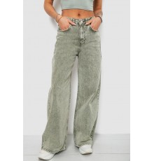 Джинси жіночі однотонні Wide leg, колір сірий, 244R1908S21
