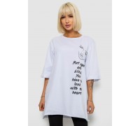 Футболка жіноча з принтом, колір білий, 244R2008