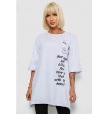 Футболка жіноча з принтом, колір білий, 244R2008