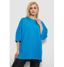 Футболка женская однотонная, цвет голубой, 244R3018