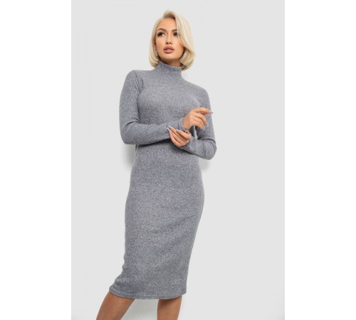 Сукня повсякденна утеплена, колір світло-сірий, 257R115