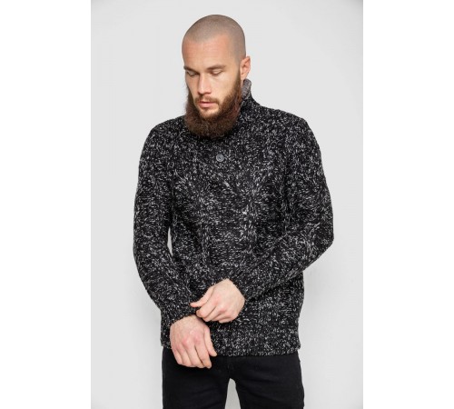 Свитер мужской, цвет черно-серый, 214R10323