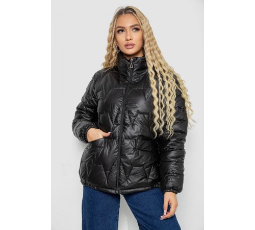 Куртка жіноча демісезонна, колір чорний, 243R005