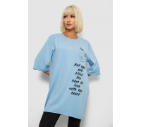 Футболка жіноча з принтом, колір блакитний, 244R2008