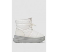 Черевики зимові жіночі на хутрі, колір біло-сірий, 248RAM017