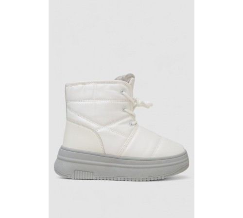 Черевики зимові жіночі на хутрі, колір біло-сірий, 248RAM017