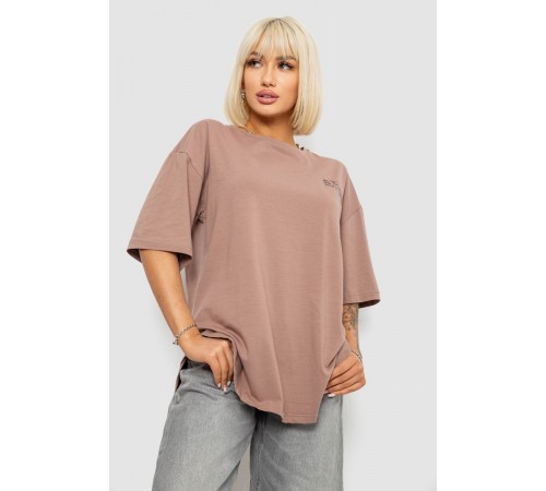 Футболка жіноча з принтом, колір мокко, 244R2017