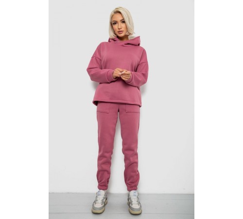 Спортивний костюм жіночий на флісі, колір пудровий, 257R88
