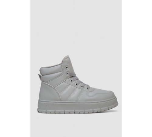 Кросівки жіночі зимові на хутрі, колір сірий, 248RMB03