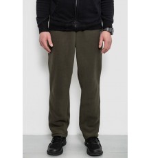 Спортивні штани чоловічі однотонні на поларфлісі, колір хакі, 257R21