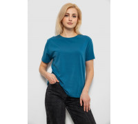 Футболка жіноча однотонна, колір джинс, 244R802-5