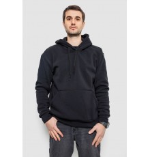 Худи мужской на флисе однотонный, цвет чернильный, 241R2650