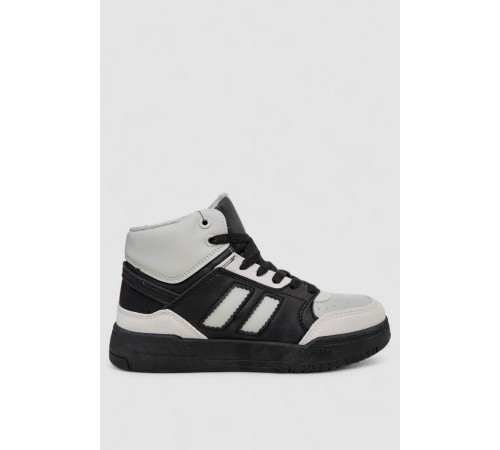 Кросівки жіночі зимові на хутрі, колір чорно-сірий, 248RAD500-6