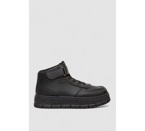 Кросівки жіночі зимові на хутрі, колір чорний, 248RMB04