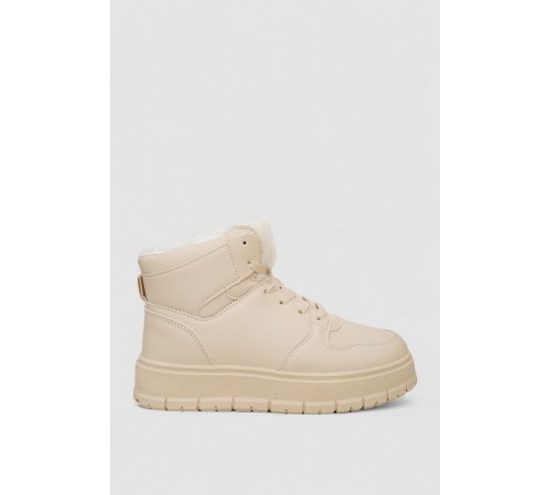 Кросівки жіночі зимові на хутрі, колір бежевий, 248RMB12