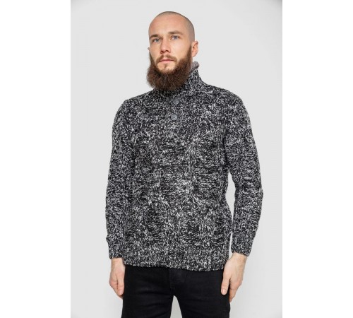 Свитер мужской, цвет черно-белый, 214R10323