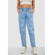 Джинси жіночі Mom-fit, колір блакитний, 244R1601S20-LZ