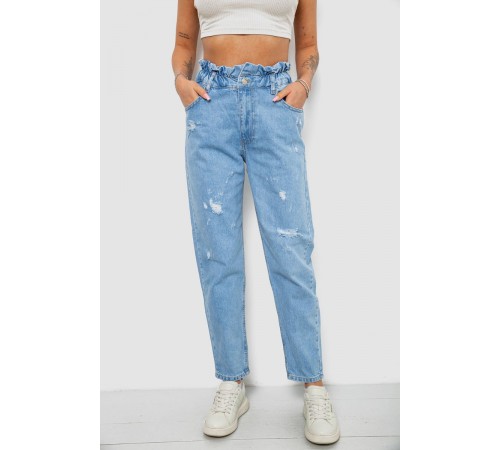 Джинси жіночі Mom-fit, колір блакитний, 244R1601S20-LZ