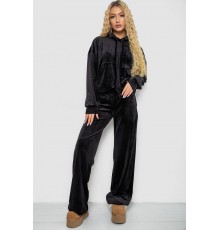 Спортивний костюм жіночий велюровий, колір чорний, 241R2001-20