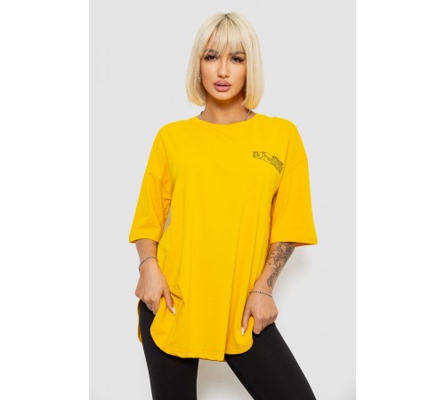 Футболка жіноча з принтом, колір жовтий, 244R2017