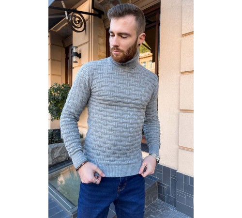 Свитер мужской, цвет серый, 161R602