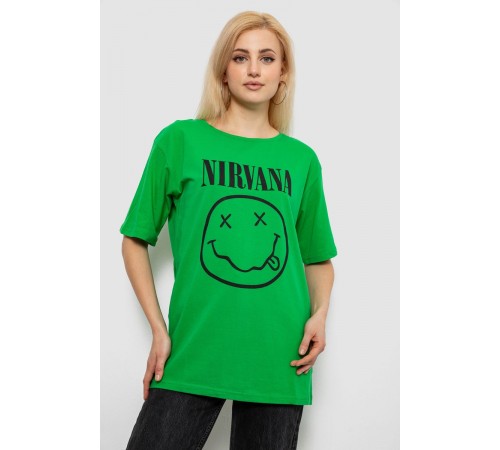 Футболка жіноча з принтом, колір зелений, 244R2010