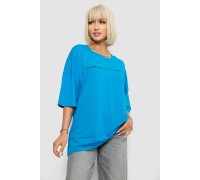 Футболка жіноча з принтом, колір блакитний, 244R2020