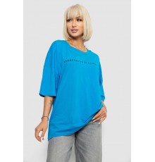 Футболка жіноча з принтом, колір блакитний, 244R2020