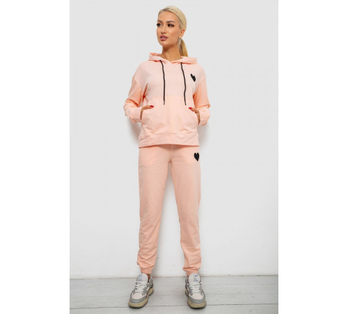 Спортивный костюм женский двухнитка, цвет персиковый, 214R1419-004