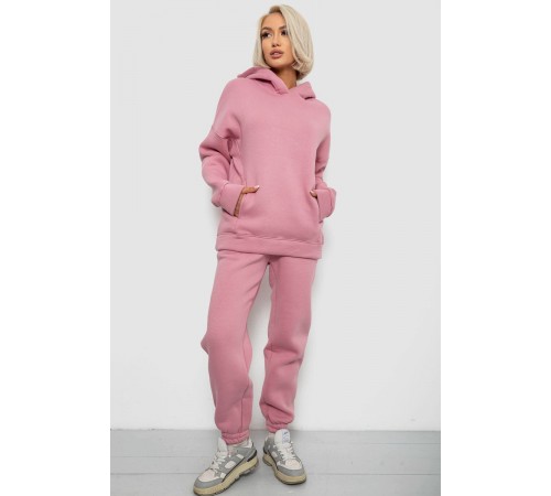 Спортивний костюм жіночий на флісі, колір пудровий, 247R2012