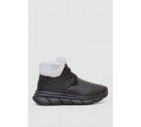 Черевики зимові жіночі на хутрі, колір чорно-сірий, 248RCX663-1