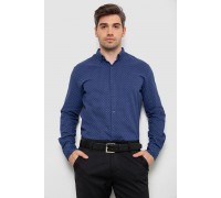 Рубашка мужская с принтом, цвет синий, 214R7365