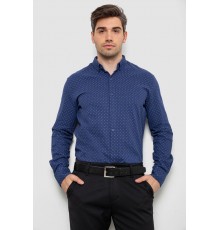 Рубашка мужская с принтом, цвет синий, 214R7365