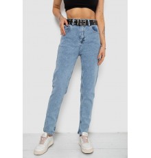 Джинси жіночі MOM стрейч, колір блакитний, 244R00266