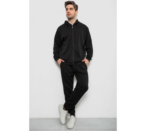 Спортивный костюм мужской утепленный, цвет черный, 244R9104